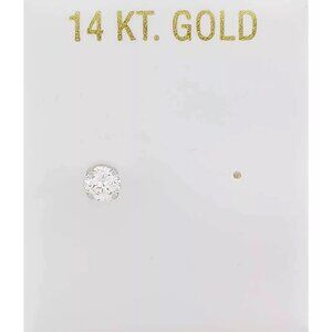 Genuine 0.28 Cts Diamond Stud Single Earring 14k White Gold